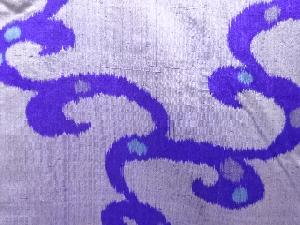 アンティーク　抽象模様織出し銘仙着物